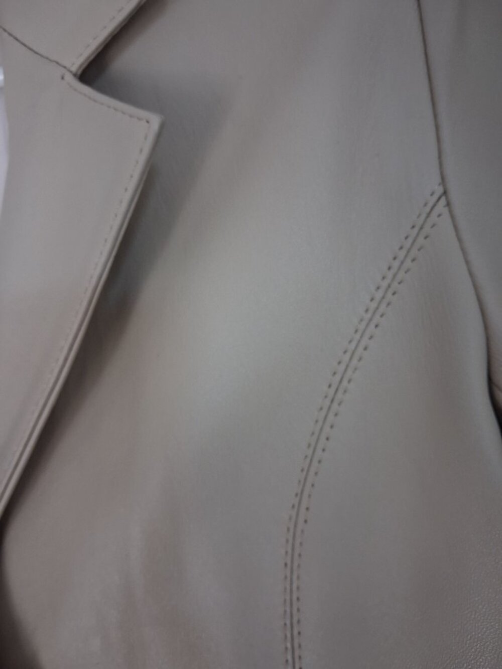 Vintage Moroccan Genuine Lambskin Leather Blazer Trench Coat Tan Size Small - Picture 8 of 13